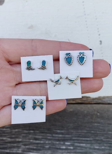 Western Turquoise Stud Earrings