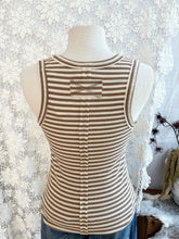 Load image into Gallery viewer, Mocha Striped Tank