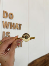 Load image into Gallery viewer, Yarrow Turquoise + Brass Cuff
