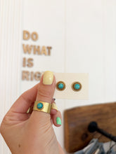Load image into Gallery viewer, Turquoise Brass Studs