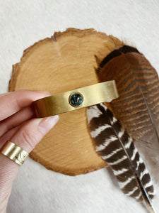 Brass & Stone Cuff