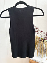 Load image into Gallery viewer, Ribbed Essentials Tank - Black