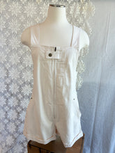 Load image into Gallery viewer, Snap Short Overalls - Cream