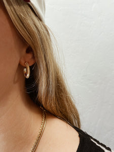 Gold Detail Hoop Earrings