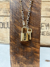 Load image into Gallery viewer, Laney Lock - Repurposed LV Necklace