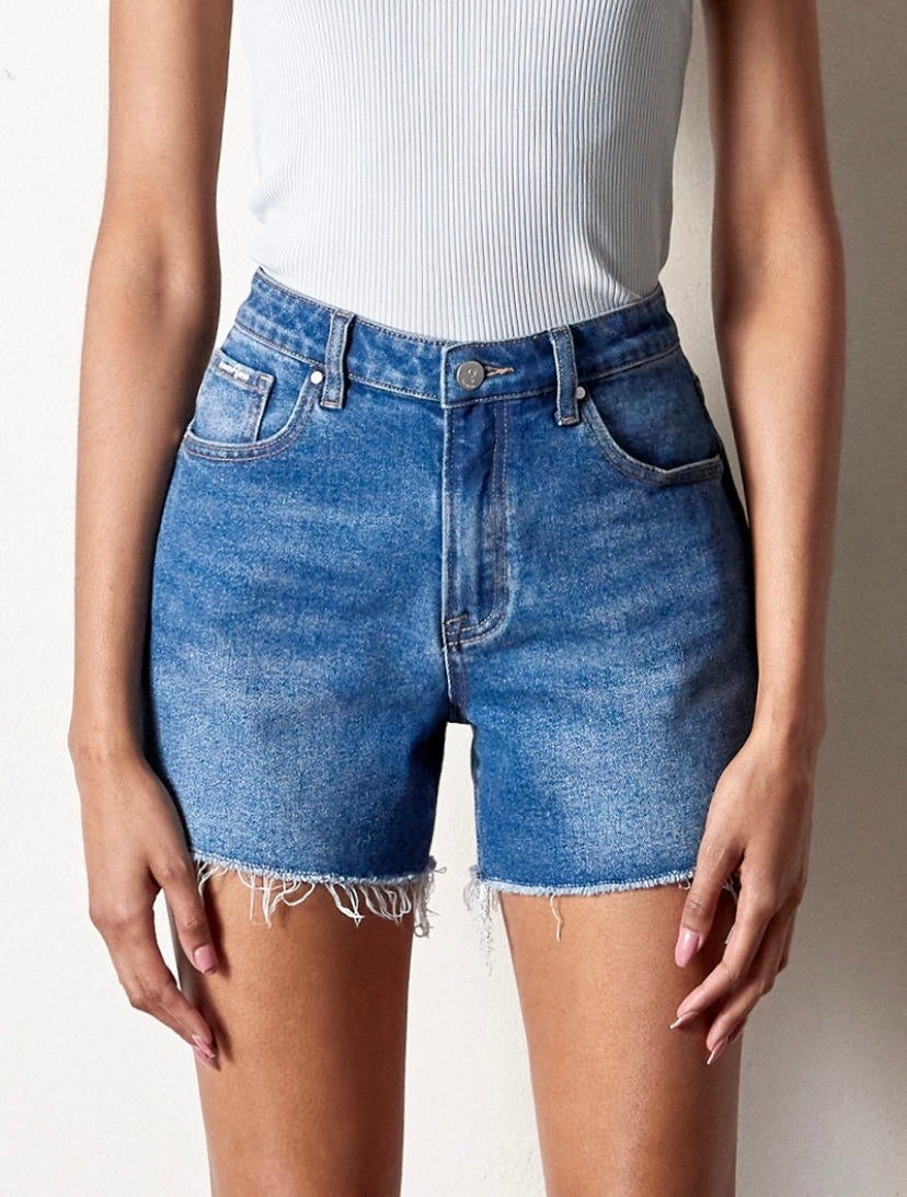 Dark Wash Denim Shorts