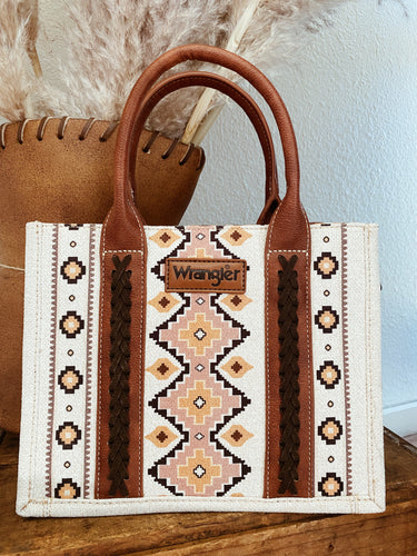 Cream Aztec Wrangler Tote Purse