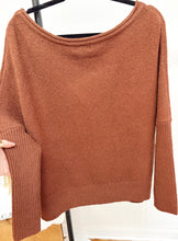 Load image into Gallery viewer, Chocolate Boatneck Sweater