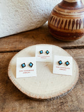 Load image into Gallery viewer, Turquoise Diamond Earrings TC