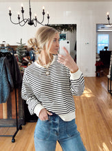 Load image into Gallery viewer, Striped Cotton Crew Long Sleeve