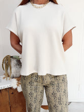 Load image into Gallery viewer, Knit Thermal Short Sleeve - Eggshell