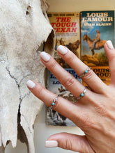 Load image into Gallery viewer, Rope Twist Turquoise Ring Native Made TC