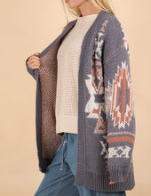 Load image into Gallery viewer, Blue Aztec Cardigan