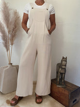 Load image into Gallery viewer, Cream Linen Jumpsuit