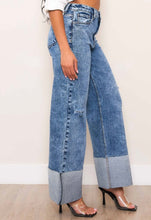 Load image into Gallery viewer, Dark Wash Tall Cuff Jeans