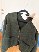 Load image into Gallery viewer, Green - V-Neck Wood Button Sweater