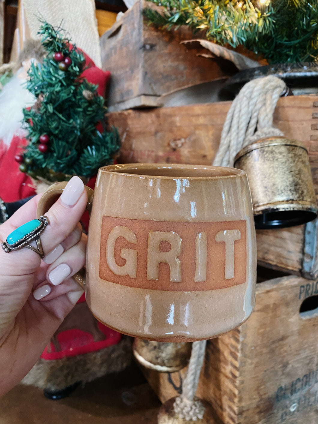 GRIT + Cowskull Handmade Mug