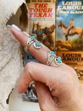 Load image into Gallery viewer, Native Made Adjustable Twist Turquoise Ring TC