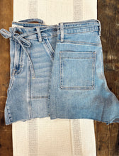Load image into Gallery viewer, Raw Hem Tie Shorts