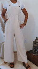 Load image into Gallery viewer, Cream Linen Jumpsuit