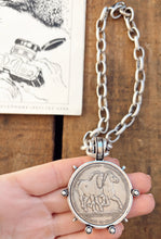 Load image into Gallery viewer, Chunky Horse Medallion Necklace - Silver