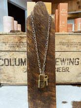 Load image into Gallery viewer, Laney Lock - Repurposed LV Necklace