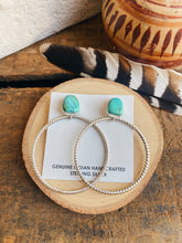 Load image into Gallery viewer, Turquoise Native Made Hoops TC E026