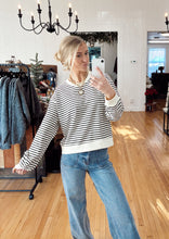 Load image into Gallery viewer, Striped Cotton Crew Long Sleeve