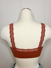 Load image into Gallery viewer, Lace Trim Bralette - Rust