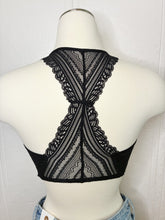 Load image into Gallery viewer, Lace Razorback Bralette - Black