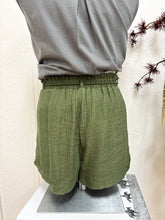Load image into Gallery viewer, Drawstring Olive Shorts