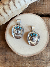 Load image into Gallery viewer, Sterling + Turquoise Cowboy Hat Pendant - Native Made TC