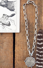 Load image into Gallery viewer, Chunky Horse Medallion Necklace - Silver