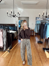 Load image into Gallery viewer, Subtle Barrel Corduroy Leopard Pants