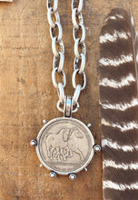 Load image into Gallery viewer, Chunky Horse Medallion Necklace - Silver