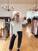 Load image into Gallery viewer, Striped Linen Button Up Shirt