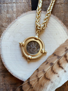 Handmade Buffalo Nickel Necklace - Gold