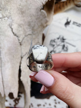 Load image into Gallery viewer, White Buffalo Stamped Cigar Band Ring - Native Made