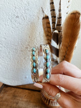 Load image into Gallery viewer, Stamped Turquoise Cuff Bracelet