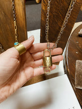 Load image into Gallery viewer, Laney Lock - Repurposed LV Necklace
