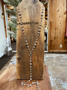 Long Lariat Beaded Necklace