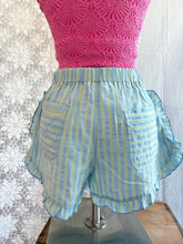 Load image into Gallery viewer, Striped Ruffle Cotton Shorts - Lime