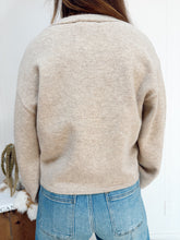 Load image into Gallery viewer, Cream - V-Neck Wood Button Sweater