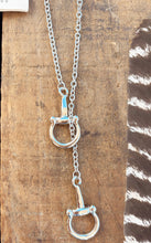 Load image into Gallery viewer, Silver Equestrian Lariat Necklace