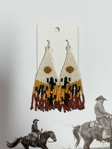 Desert Sunset Beaded Earrings F002