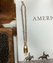 Load image into Gallery viewer, Laney Lock - Repurposed LV Necklace