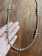 Load image into Gallery viewer, Silver Beaded Necklace