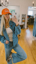 Load image into Gallery viewer, Denim Cargo Jacket