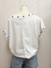 Load image into Gallery viewer, Eyelet Off Shoulder Top - White