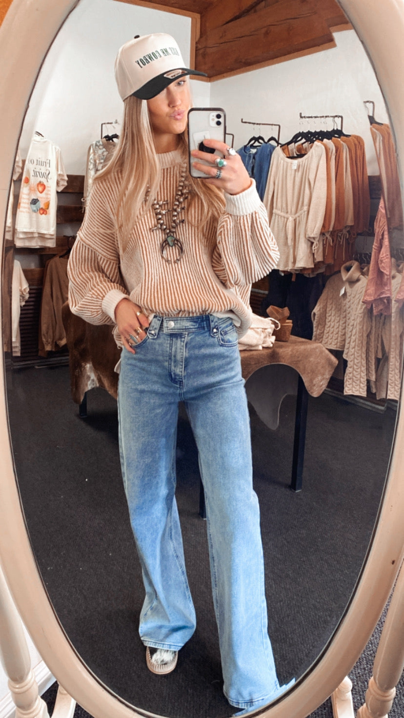 Front Snap Jeans